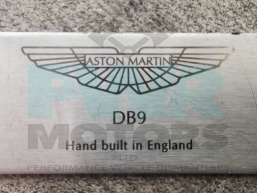 ASTON MARTIN DB9 Volante Hand built in England Badge Emblem